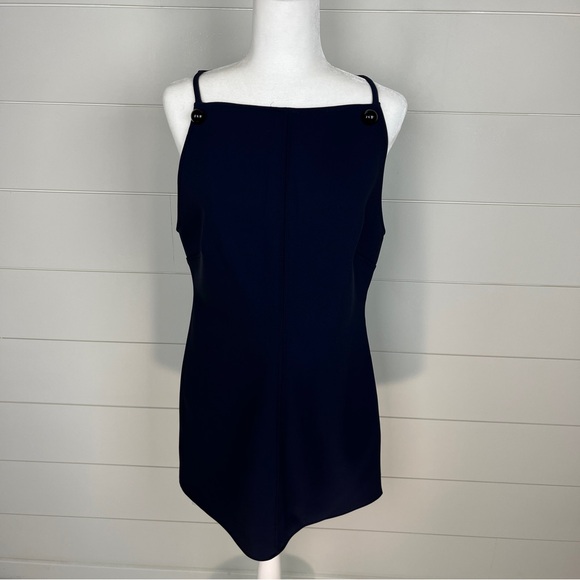 Zara Short Dress With Buttons NWT : Navy Blue - Picture 9 of 13